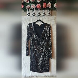 Michael Kors High Society Rushed Sequin Dress
